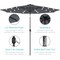 Best Choice Products 10ft Solar LED Lighted Patio Umbrella w/ Tilt Adjustment, UV-Resistant Fabric